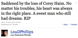 Illustration for article titled Celebs Mourn The Loss Of Corey Haim